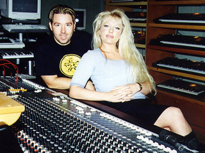 Rachael Shock and Graham Eden in the Brainbashers studio