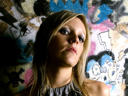 Cally Gage in an alleyway