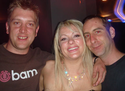Nick from SPX with Rachael Shock and Frenzy resident Cheeky Scott on another Frenzy night