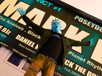 Mark EG looking not too unlike one of the Smurfs