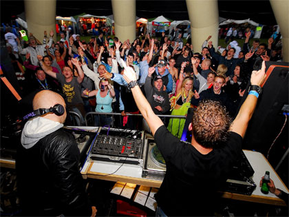 Taking the crowd's acclaim at the Sanctuary Festival