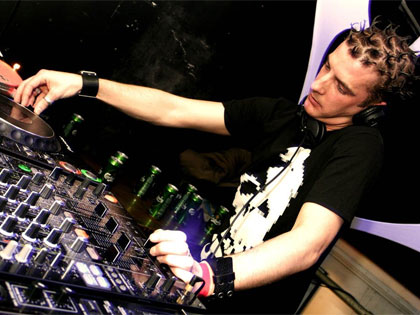Iain Cross twiddling the knobs