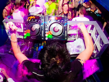 James Condon DJ'ing for Frantic