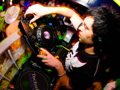 James Condon on the wheels of steel... well, plastic