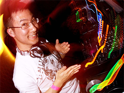 Rodi DJ'ing for Slinky at the Opera House