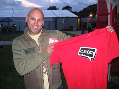 Rob Tissera with a t-shirt...