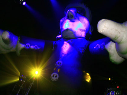 An inflatable Frankenstein on the main stage